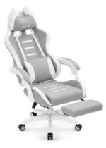 Геймерське крісло Hell's Chair HC-1039 2.0 Grey White тканина - Зображення 3