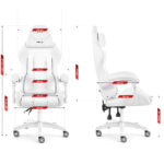 Геймерське крісло Hell's Chair HC-1014 White Black - Зображення 9