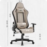 Ігрове геймерське комп'ютерне крісло Cabro C508 Beige тканина - Зображення 4