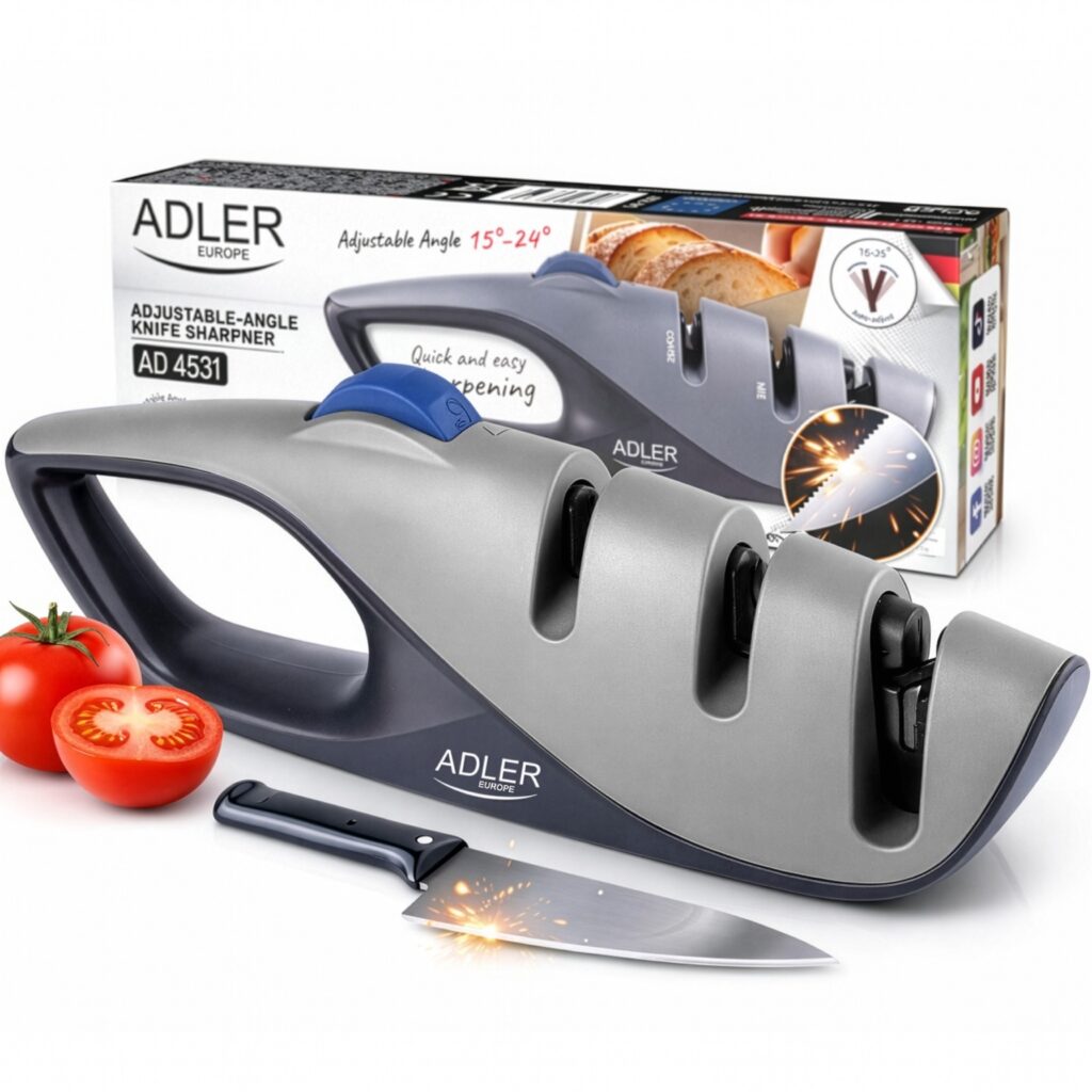 Точилка для ножів з регульованим кутом загострення Adler AD 4531 алмазними та твердосплавними лезами