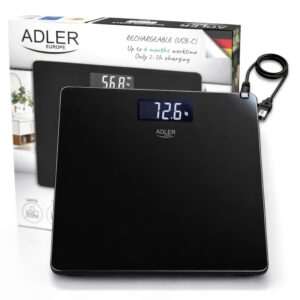 Вага підлогова акумуляторна USB Adler AD 8194 black 180 kg