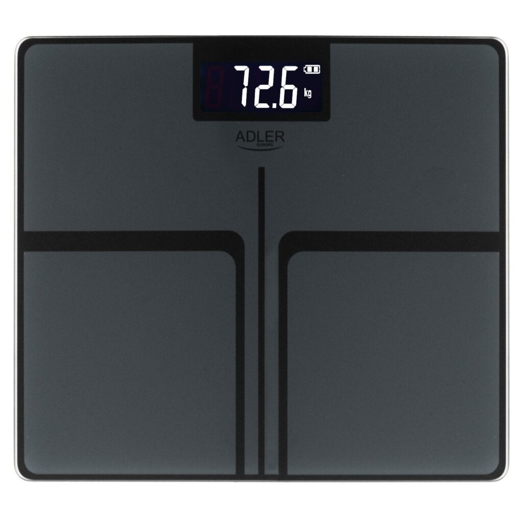 Вага підлогова акумуляторна для ванної кімнати USB-C Adler AD 8194 stripes 180 кг