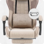 Ігрове комп'ютерне геймерське крісло Cabro C501 бежеве тканина - Зображення 8