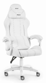 Геймерське крісло Hell's Chair HC-1014 White Black