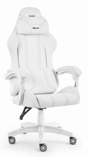 Геймерське крісло Hell's Chair HC-1014 White Black