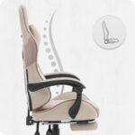 Ігрове комп'ютерне геймерське крісло Cabro C501 бежеве тканина - Зображення 9