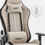 Ігрове геймерське комп'ютерне крісло Cabro C508 Beige тканина - Зображення 8