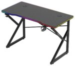 Комп'ютерний геймерський стіл Huzaro Hero 1.7 RGB чорний підсвітка - Зображення 3