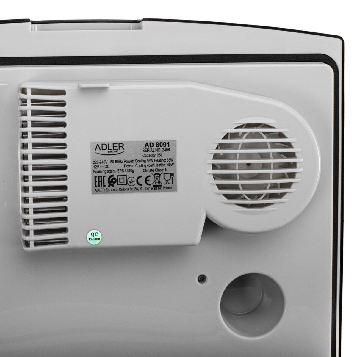 Портативний автомобільний холодильник Adler AD 8091 XXL 25L 12V 230V з функціями охолодження та нагрівання - Зображення 4