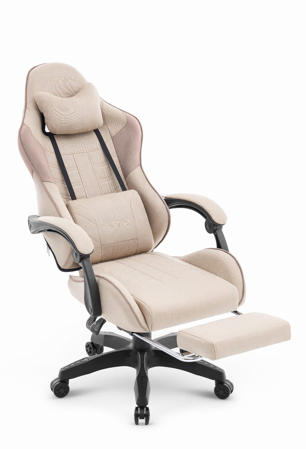 Ігрове комп'ютерне геймерське крісло Cabro C501 бежеве тканина - Зображення 6
