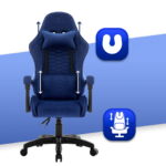 Геймерське комп'ютерне крісло тканинне Hell's Chair HC-1000 Dark Blue - Зображення 5