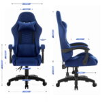 Геймерське комп'ютерне крісло тканинне Hell's Chair HC-1000 Dark Blue - Зображення 9