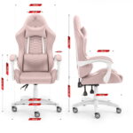 Геймерське крісло тканинне Hell's Chair HC-1000 Pink - Зображення 7