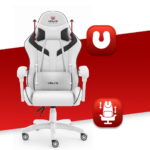 Геймерське комп'ютерне крісло Hell's Chair HC-1007 White Black - Зображення 7