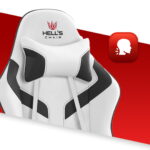 Геймерське комп'ютерне крісло Hell's Chair HC-1007 White Black - Зображення 8