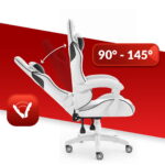 Геймерське комп'ютерне крісло Hell's Chair HC-1007 White Black - Зображення 9