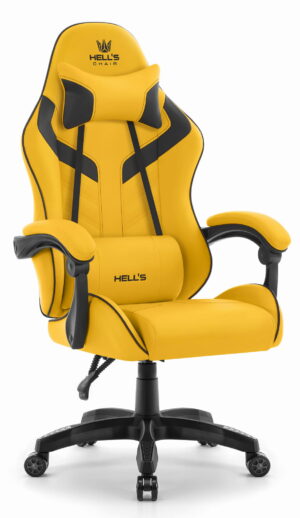 Геймерське комп'ютерне крісло Hell's Chair HC-1007 Yellow Black