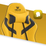 Геймерське комп'ютерне крісло Hell's Chair HC-1007 Yellow Black - Зображення 8