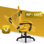 Геймерське комп'ютерне крісло Hell's Chair HC-1007 Yellow Black - Зображення 9