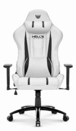 Геймерське комп'ютерне крісло Hell's Chair HC-1013 White Black - Зображення 3