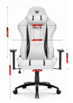Геймерське комп'ютерне крісло Hell's Chair HC-1013 White Black - Зображення 8