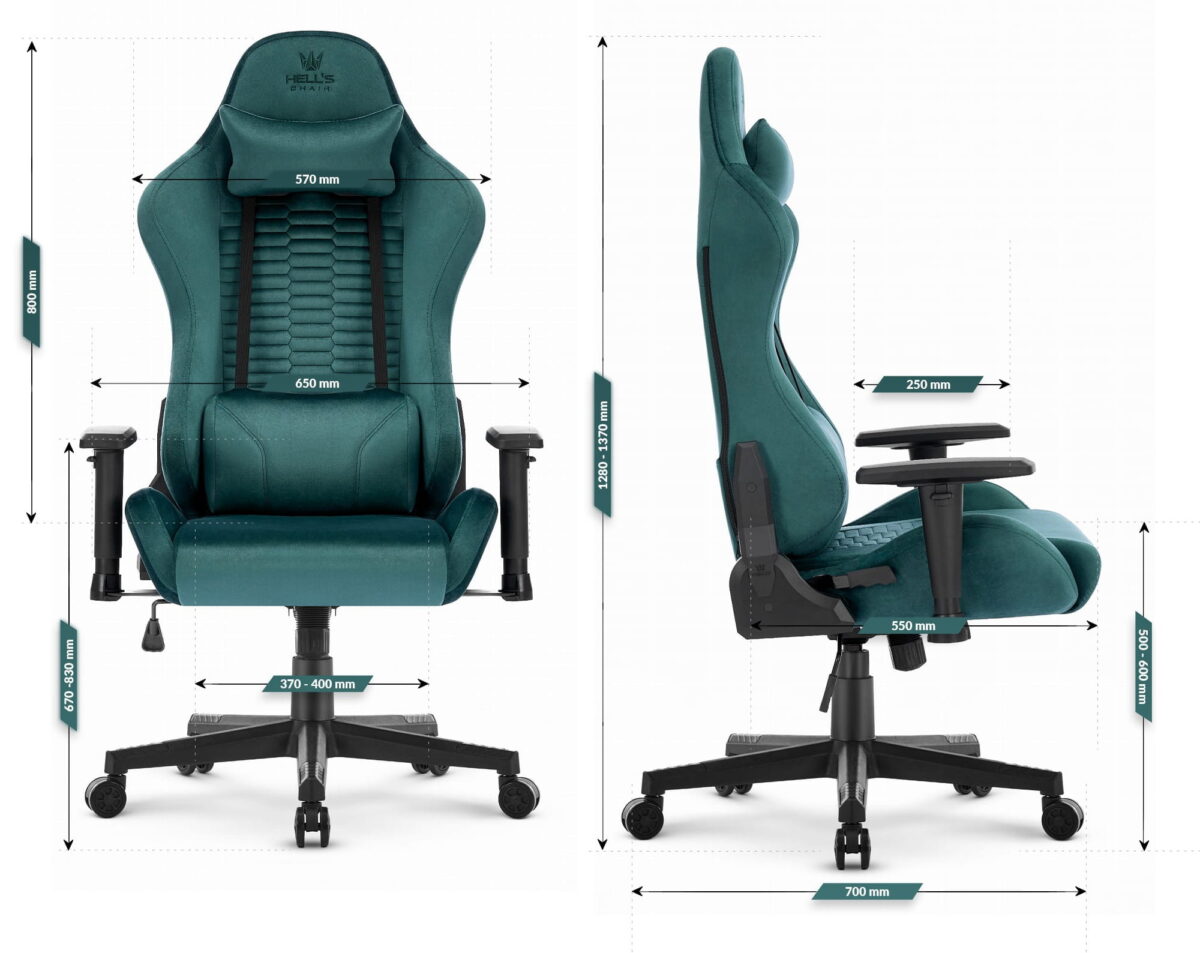 Геймерське крісло Hell's Chair HC-2000 Green тканина - Зображення 8