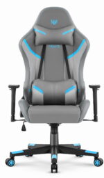 Геймерське комп'ютерне крісло Hell's Chair HC-2002 Grey Blue - Зображення 2