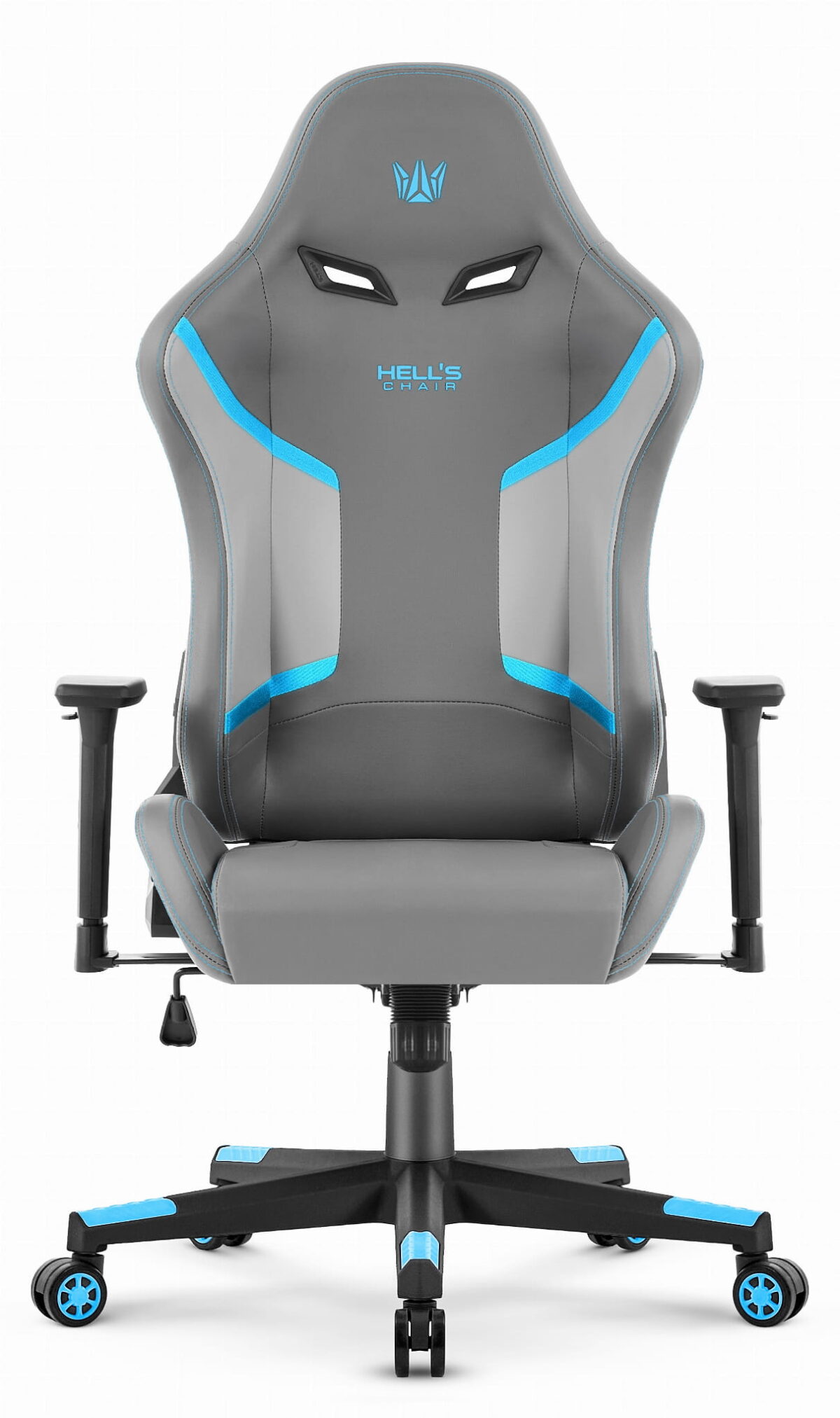 Геймерське комп'ютерне крісло Hell's Chair HC-2002 Grey Blue - Зображення 3