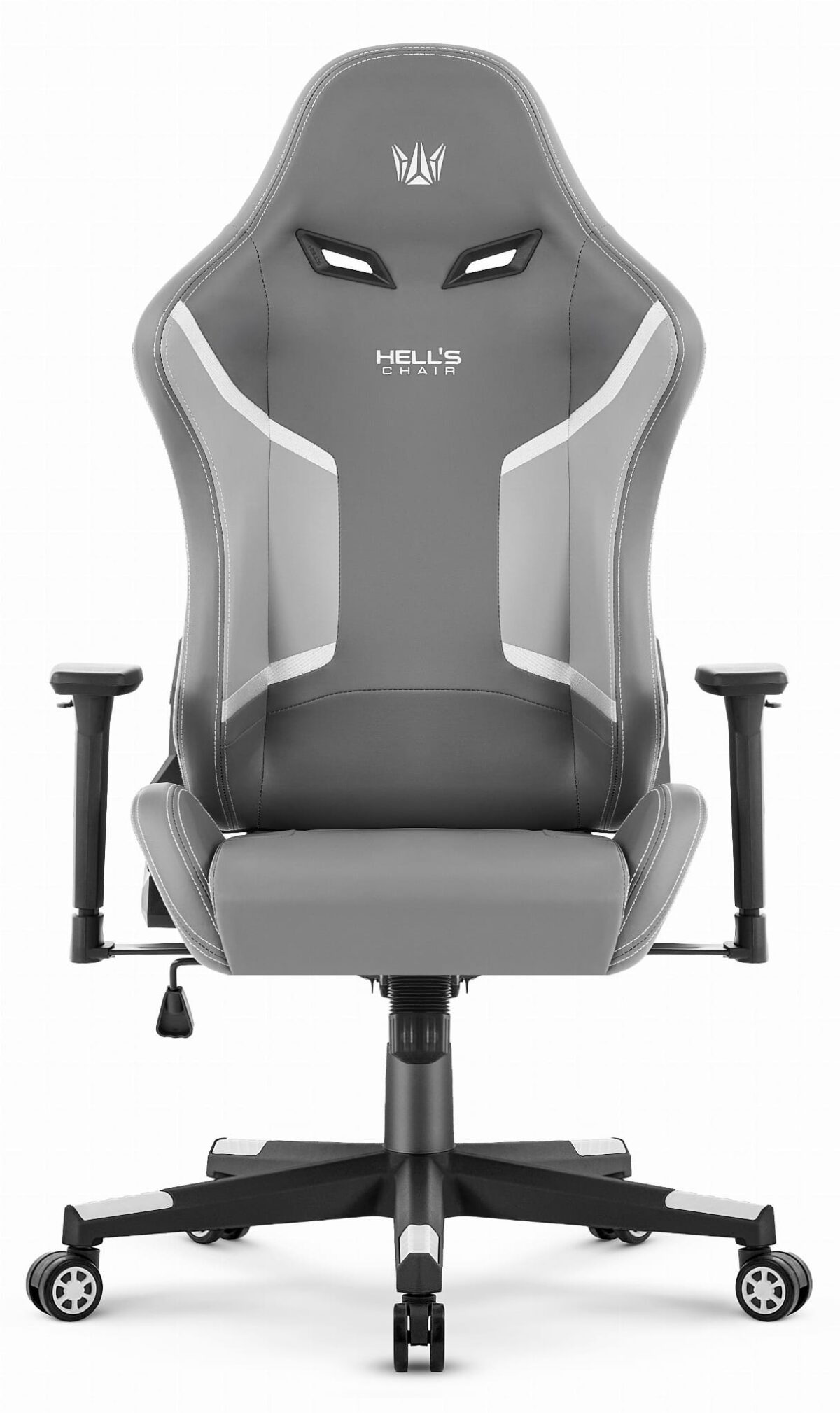 Геймерське комп'ютерне крісло Hell's Chair HC-2002 Grey White - Зображення 3