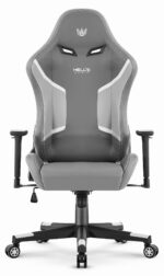 Геймерське комп'ютерне крісло Hell's Chair HC-2002 Grey White - Зображення 3