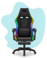 Геймерське комп'ютерне крісло для дітей Hell's Chair HC-1039 2.0 LED RGB Black тканина - Зображення 2