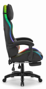 Геймерське комп'ютерне крісло для дітей Hell's Chair HC-1039 2.0 LED RGB Black тканина - Зображення 6
