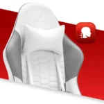 Геймерське крісло екошкіра Hell's Chair HC-1000 Grey White - Зображення 6