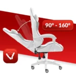 Геймерське крісло екошкіра Hell's Chair HC-1000 Grey White - Зображення 5