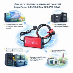 Інфографіка акумуляторна зарядка