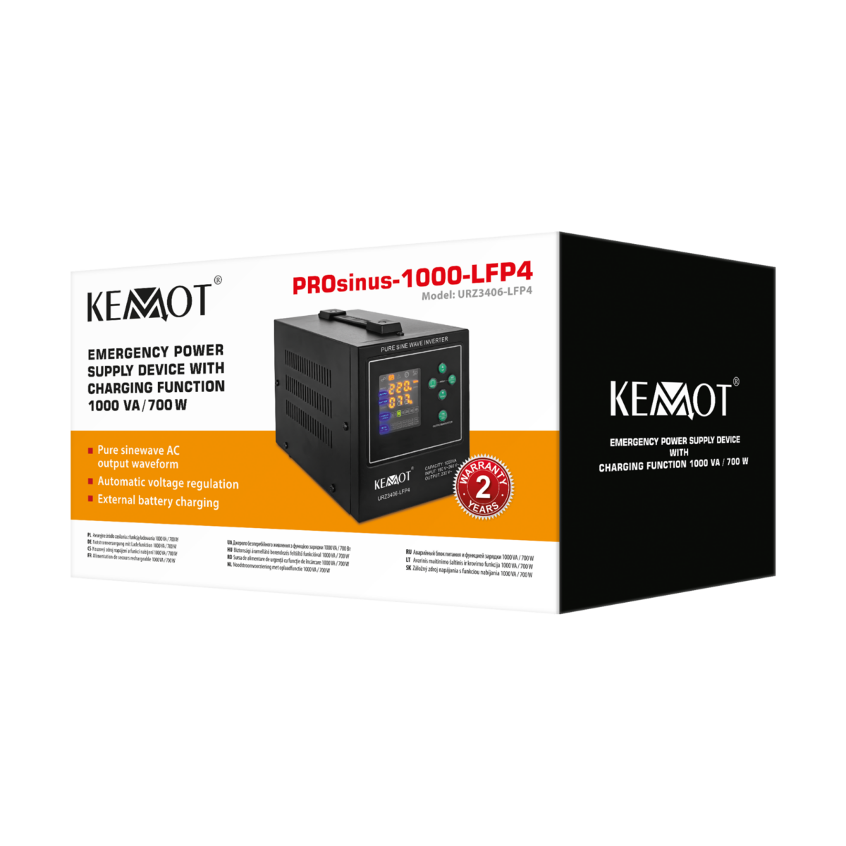 Блок аварійного живлення ДБЖ KEMOT PROsinus-1000-LFP4 URZ3406-LFP4 - Зображення 4