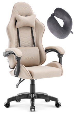 Ігрове геймерське комп'ютерне крісло Cabro C500 Beige тканина