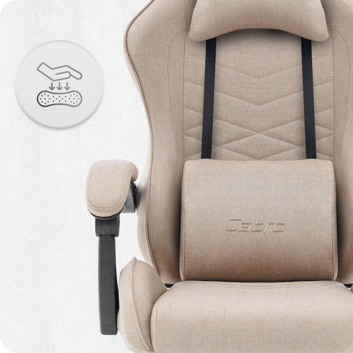 Ігрове геймерське комп'ютерне крісло Cabro C500 Beige тканина - Зображення 7