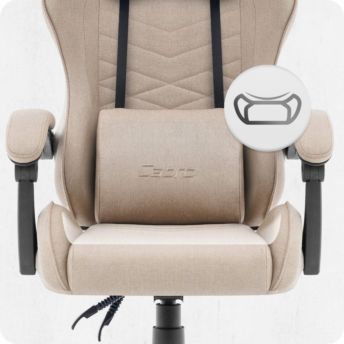 Ігрове геймерське комп'ютерне крісло Cabro C500 Beige тканина - Зображення 8