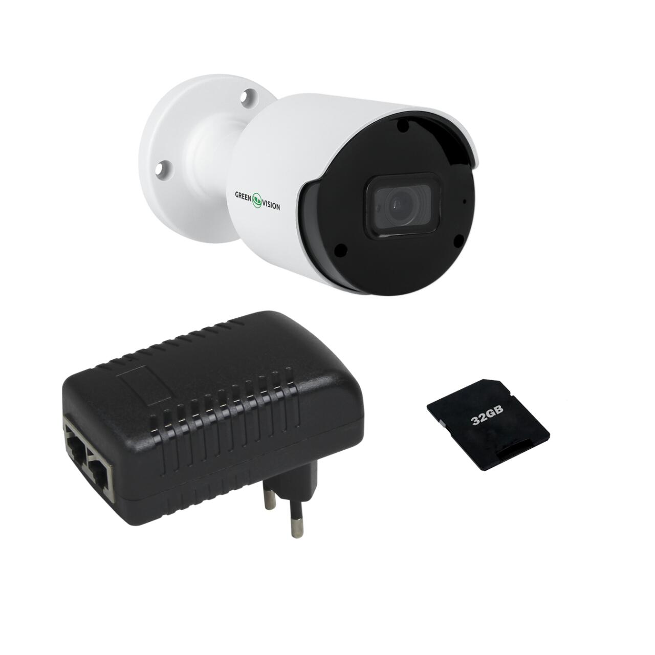 9117c6e55c7f251bac34b310b7a89 Комплект відеоспостереження GreenVision GV-811 з функцією розпізнавання облич на 1 камеру