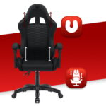 Геймерське крісло тканинне Hell's Chair HC-1000 Black - Зображення 3