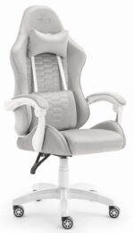 Геймерське крісло тканинне Hell's ChairHC-1000 Grey White