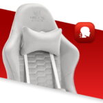 Геймерське крісло тканинне Hell's ChairHC-1000 Grey White - Зображення 3