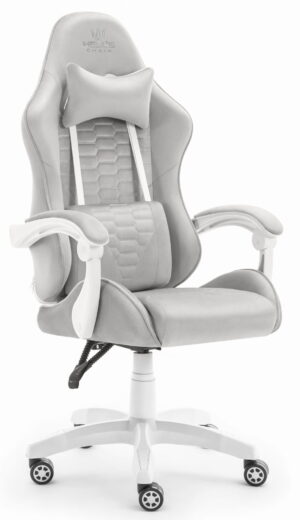 Геймерське крісло тканинне Hell's ChairHC-1000 Grey White