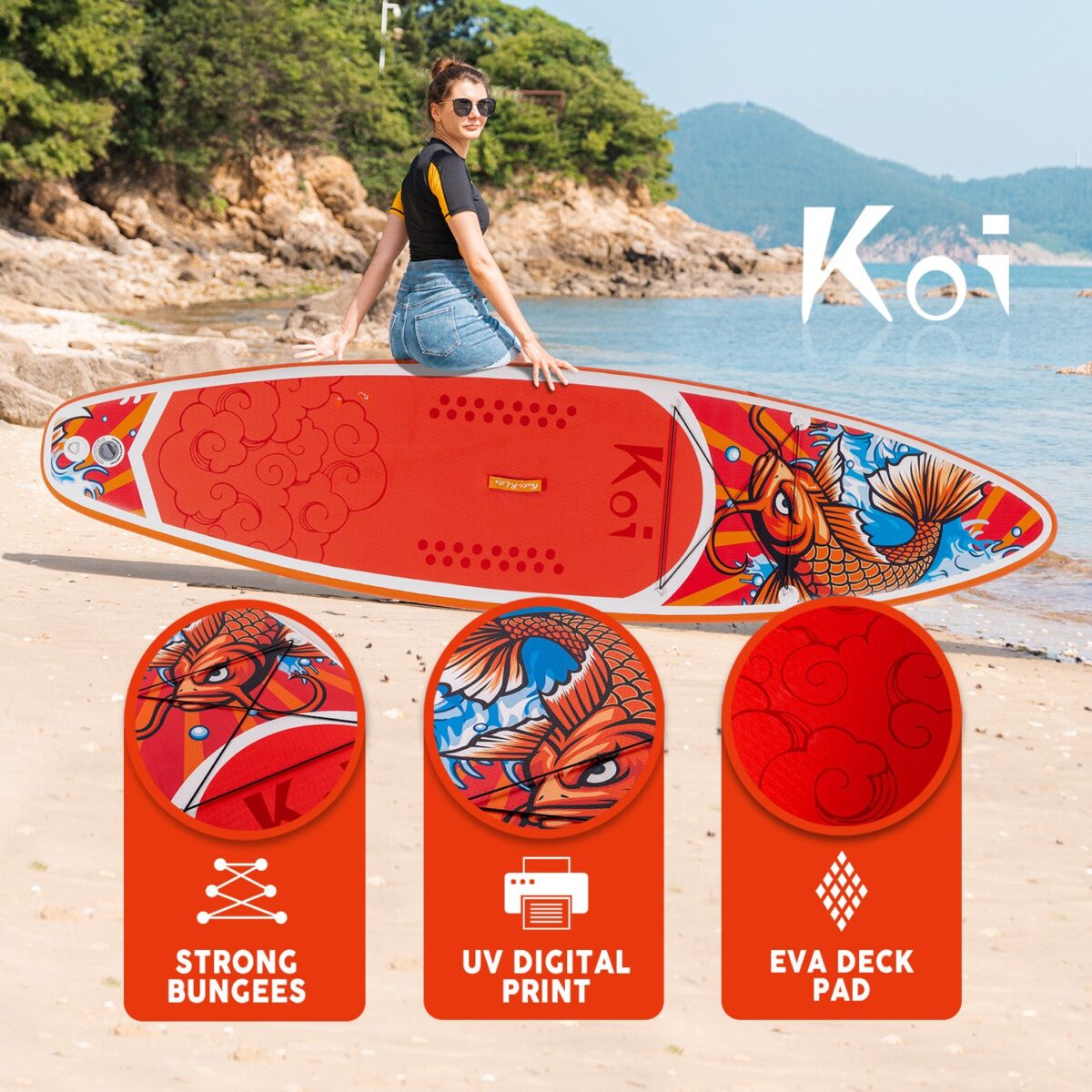 SUP дошка Funwater Feath-R Lite Koi 3.5м SUPFR01E - Зображення 5