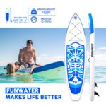 SUP-дошка надувна FunWater SUPFW05B Tiki 3,2 м (синьо-білий) - Зображення 7