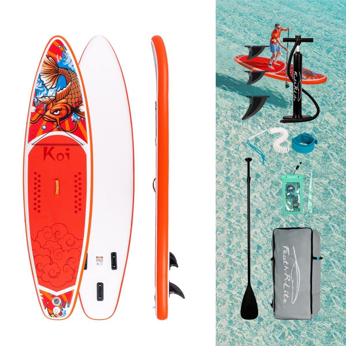 SUP дошка Funwater Feath-R Lite Koi 3.5м SUPFR01E - Зображення 2