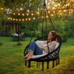 Крісло-гойдалка LUARO KX7630 BLACK 80см 150кг - Зображення 3