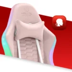 Геймерське комп'ютерне крісло Hell's Chair HC-1000 LED Pink тканина - Зображення 6