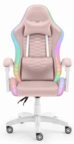 Геймерське комп'ютерне крісло Hell's Chair HC-1000 LED Pink тканина - Зображення 2
